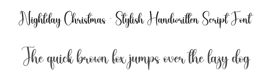 Nightday Christmas – Stylish Handwritten Script Font by creativeletter — Script Handwritten Font