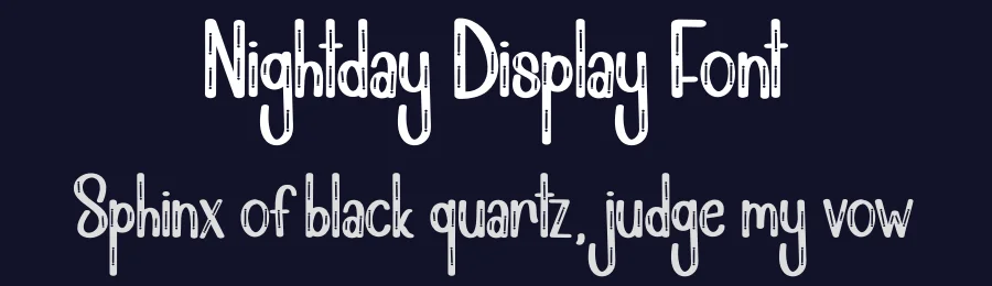 Nightday Display Font by creativeletter — Display Font — thumbnail 2