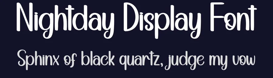Nightday Display Font by creativeletter — Display Font — thumbnail 2