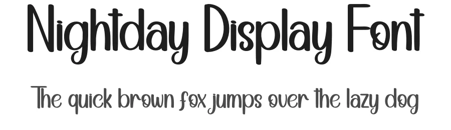 Nightday Display Font by creativeletter — Display Font