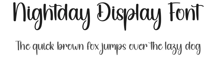 Nightday Display Font by creativeletter — Script Handwritten Font