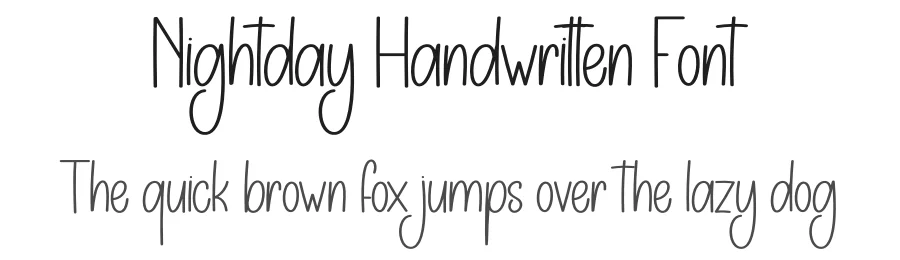 Nightday Handwritten Font by creativeletter — Display Font