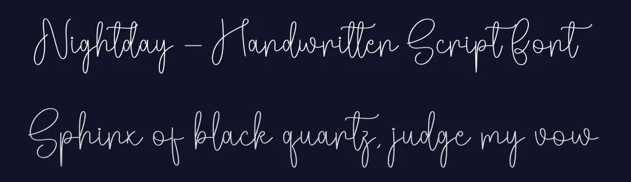 Nightday – Handwritten Script Font by creativeletter — Script Handwritten Font — thumbnail 2