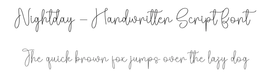 Nightday – Handwritten Script Font by creativeletter — Script Handwritten Font