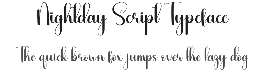 Nightday Script Typeface by andikastudio — Script Handwritten Font