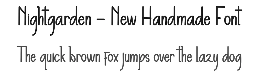 Nightgarden – New Handmade Font by andikastudio — Display Font