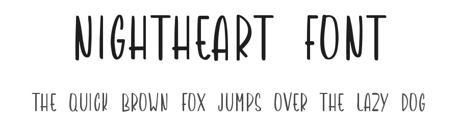 Nightheart Font by qwrtype — Script Handwritten Font