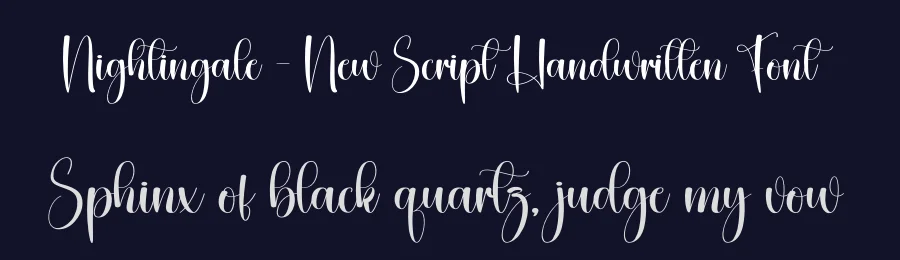 Nightingale – New Script Handwritten Font by creativeletter — Script Handwritten Font — thumbnail 2