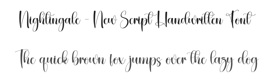 Nightingale – New Script Handwritten Font by creativeletter — Script Handwritten Font