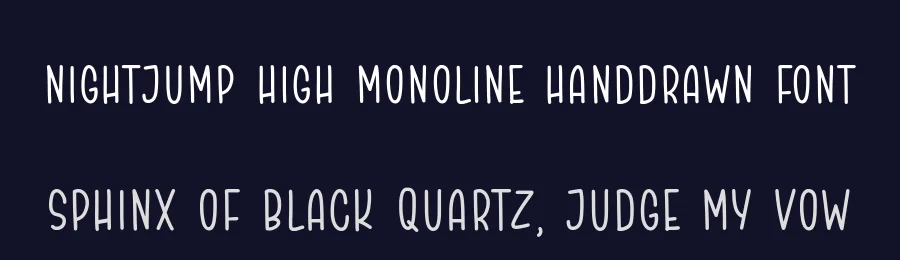 NIGHTJUMP High Monoline Handdrawn Font by balpirick — Script Handwritten Font — thumbnail 2