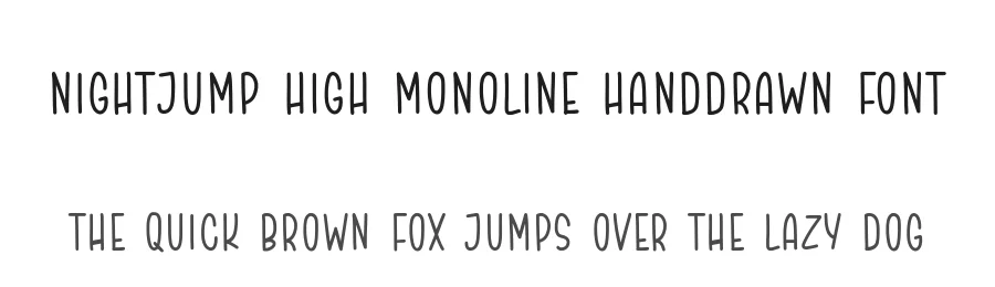 NIGHTJUMP High Monoline Handdrawn Font by balpirick — Script Handwritten Font