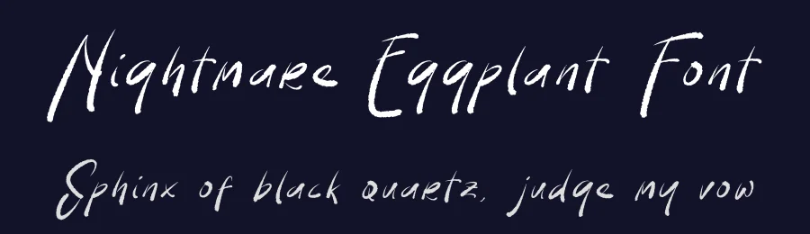 Nightmare Eggplant Font by glorytype — Display Font — thumbnail 2