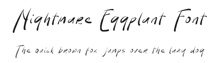 Nightmare Eggplant Font by glorytype — Display Font