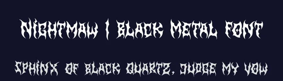 Nightmaw | Black Metal Font by Denustudios — Blackletter Font — thumbnail 2