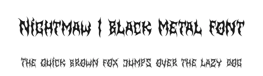 Nightmaw | Black Metal Font by Denustudios — Blackletter Font