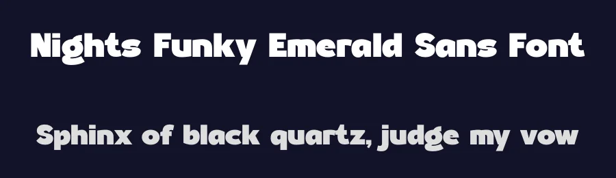 Nights Funky Emerald Sans Font by timelesstype.co — Display Font — thumbnail 2