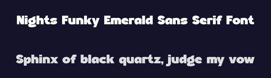 Nights Funky Emerald Sans Serif Font by timelesstype.co — Sans Serif Font — thumbnail 2