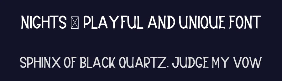 Nights – Playful And Unique Font by freshtypeink — Display Font — thumbnail 2