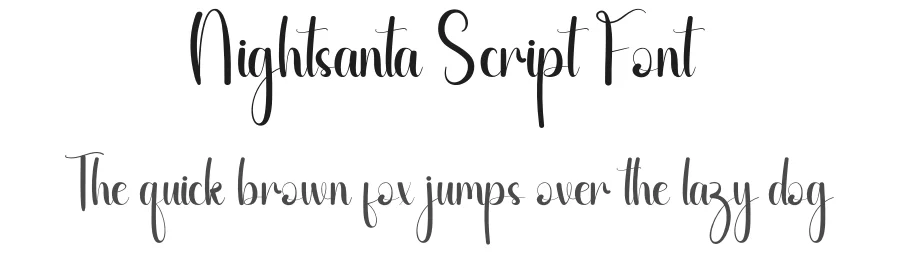 Nightsanta Script Font by andikastudio ā Script Handwritten Font