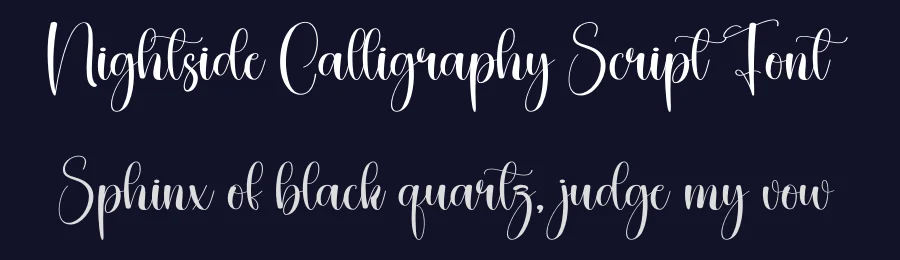 Nightside Calligraphy Script Font by creativeletter — Script Handwritten Font — thumbnail 2