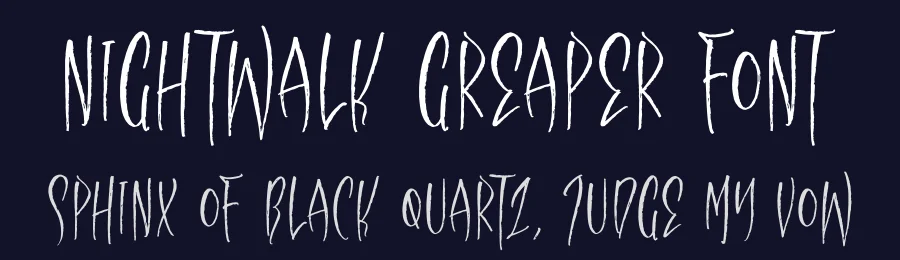 Nightwalk Greaper Font by letterfabric — Display Font — thumbnail 2