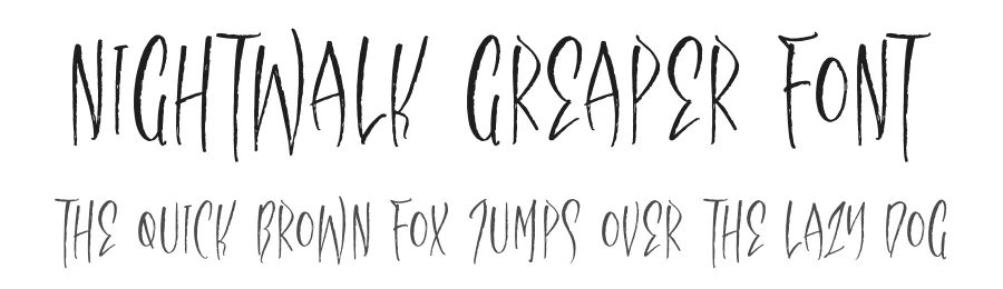 Nightwalk Greaper Font by letterfabric β Display Font