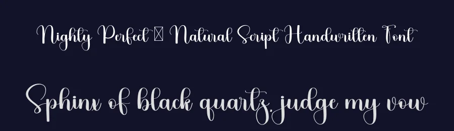Nighty Perfect – Natural Script Handwritten Font by freshtypeink — Script Handwritten Font — thumbnail 2