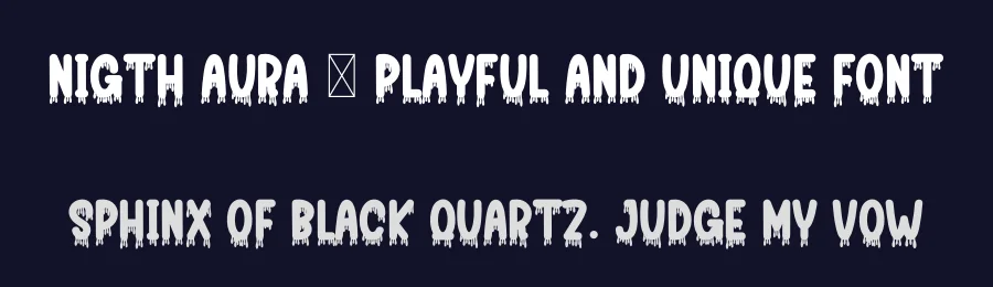 Nigth Aura – Playful And Unique Font by freshtypeink — Display Font — thumbnail 2