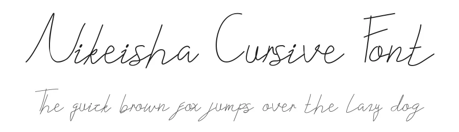 Nikeisha Cursive Font by edricstudio — Script Handwritten Font