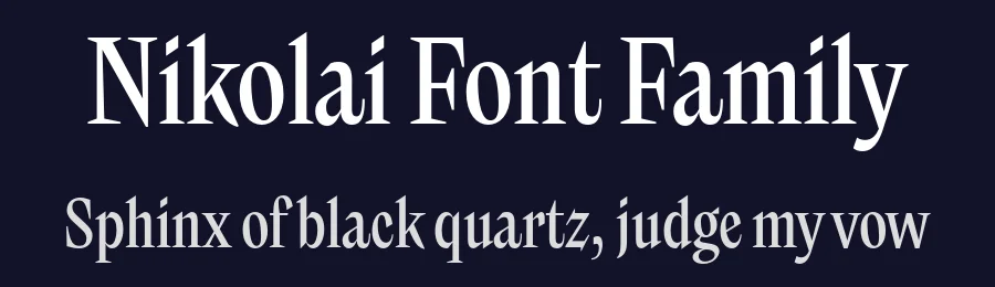 Nikolai Font Family by Fontwerk — Serif Font — thumbnail 2