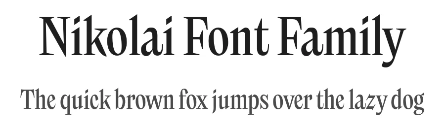 Nikolai Font Family by Fontwerk — Serif Font