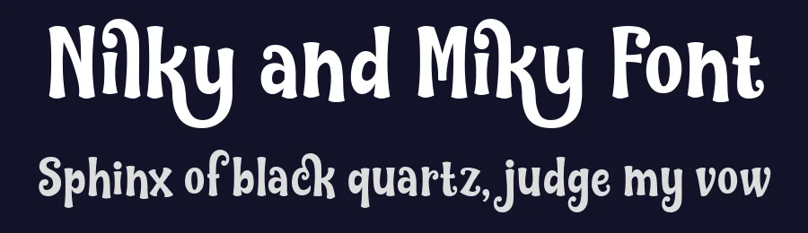 Nilky and Miky Font by keithzo — Display Font — thumbnail 2