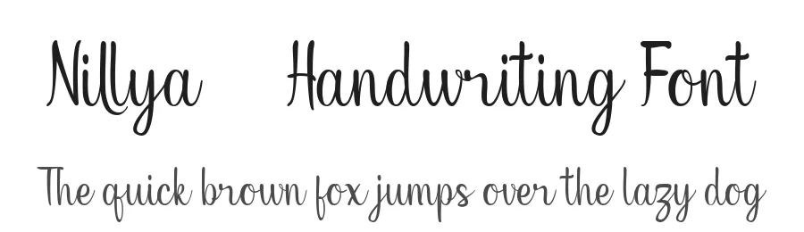 Nillya – Handwriting Font by Icreatype — Script Handwritten Font