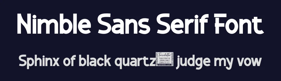 Nimble Sans Serif Font by twinletter — Sans Serif Font — thumbnail 2