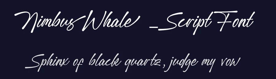 Nimbus Whale – Script Font by [email protected] — Decorative Font — thumbnail 2
