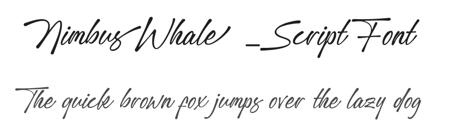 Nimbus Whale – Script Font by [email protected] — Decorative Font