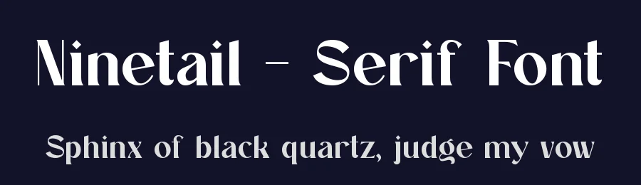 Ninetail – Serif Font by Slide Shoot Type — Sans Serif Font — thumbnail 2