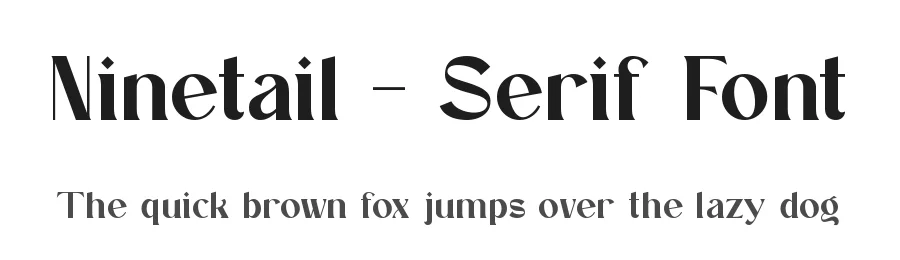 Ninetail – Serif Font by Slide Shoot Type — Sans Serif Font