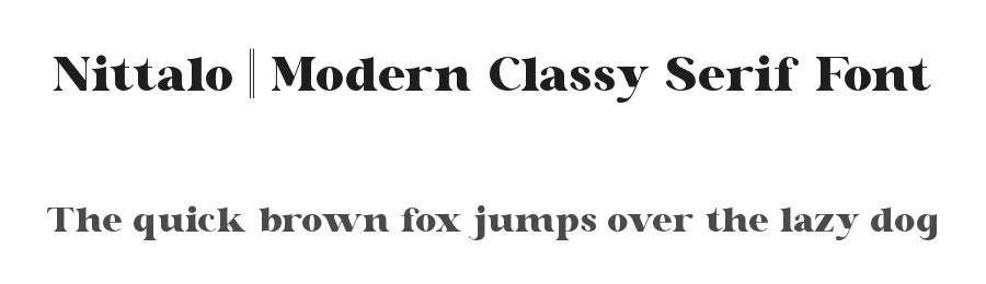 Nittalo || Modern Classy Serif Font by ErmediaStudio — Serif Font