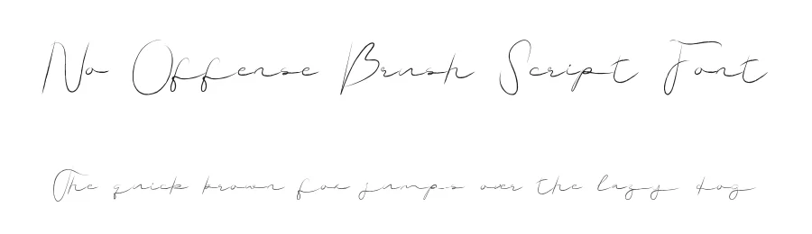 No Offense Brush Script Font by edricstudio — Script Handwritten Font