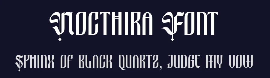 Nocthira Font by Heinzel Std. — Blackletter Font — thumbnail 2