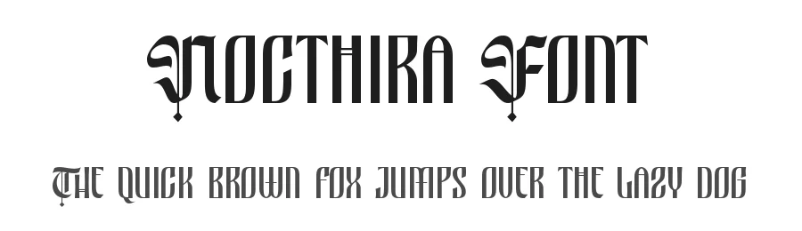 Nocthira Font by Heinzel Std. — Blackletter Font