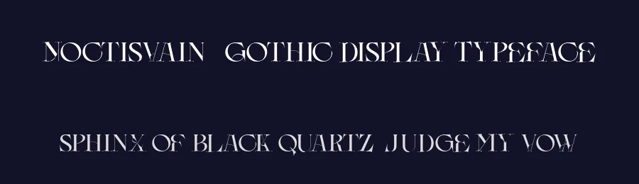 Noctisvain – Gothic Display Typeface by Inviline — Display Font — thumbnail 2