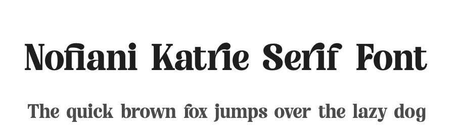 Nofiani Katrie Serif Font by timelesstype.co — Serif Font
