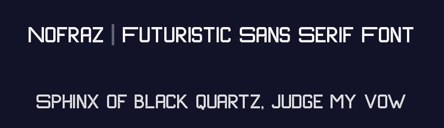 Nofraz || Futuristic Sans Serif Font by ErmediaStudio — Display Font — thumbnail 2