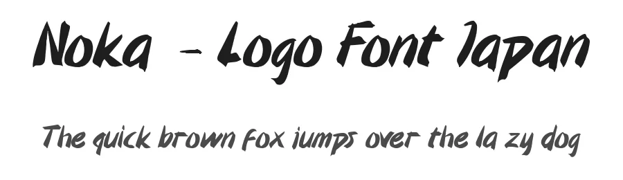 Noka – Logo Font Japan by WAPtype — Script Handwritten Font