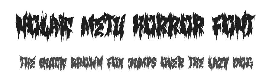NOLAK METU Horror Font