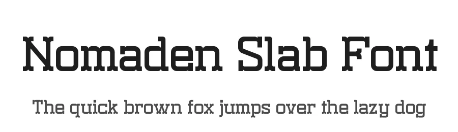 Nomaden Slab Font by Storytype — Slab Serif Font