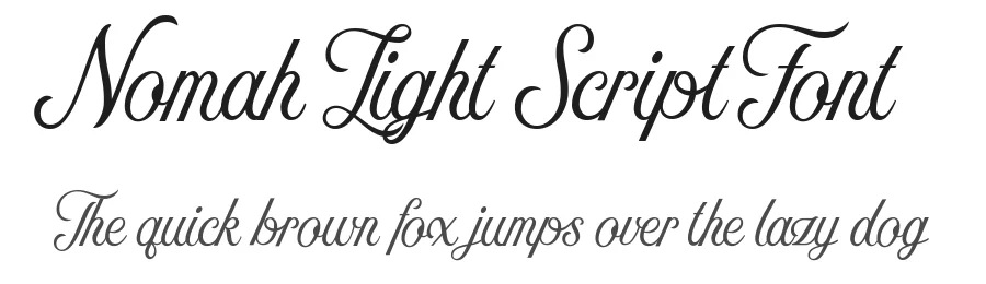 Nomah Light Script Font by Nicolas Fredrickson — Script Handwritten Font