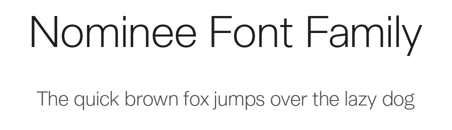 Nominee Font Family by Uncmmn Lab — Sans Serif Font
